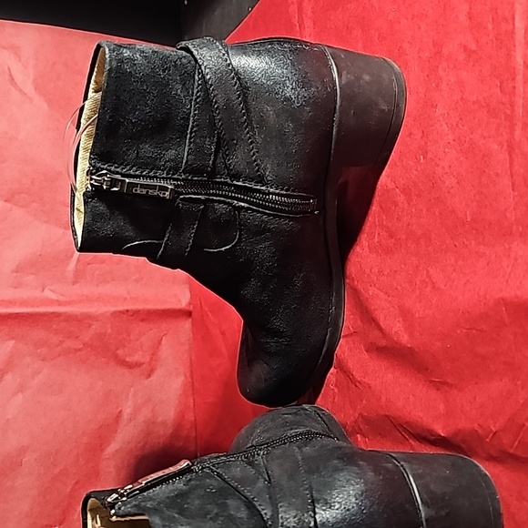 Dansko Cagney Black Leather Comfortable Ankle Booties 7-7.5US EUR37 - Picture 13 of 16